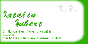 katalin hubert business card